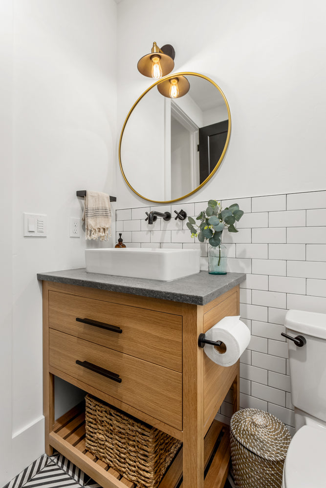 23 Farmhouse Bathroom Shelf Ideas to Bring Some Charm