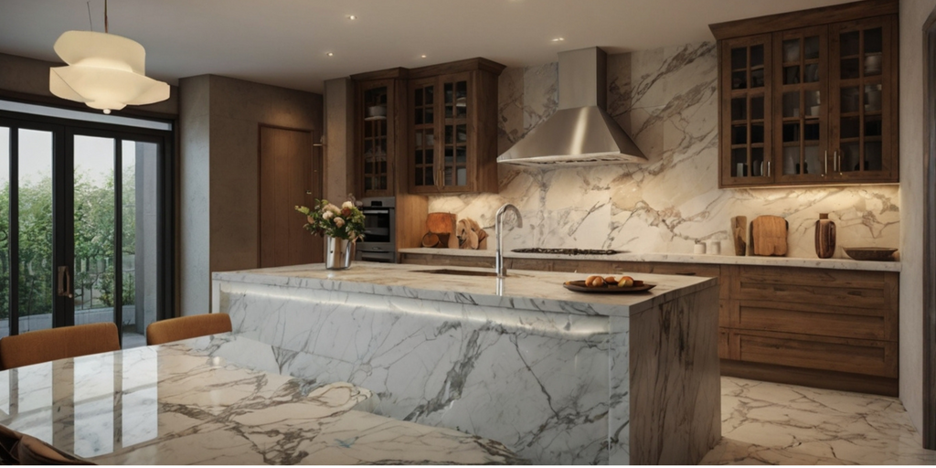How They Did It: Turning a Plain Kitchen Into a Showpiece with Statement Natural Stone