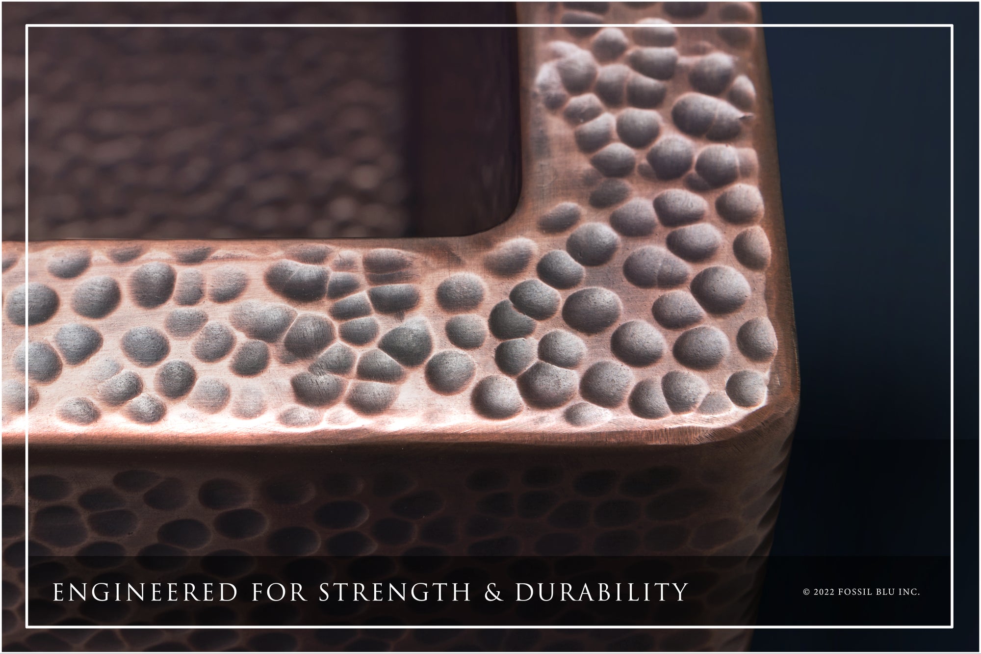 FSW1100 LUXURY 33-INCH HEAVY 12-GAUGE DARK PATINA COPPER FARMHOUSE SINK, INCLUDES ACCS, FLAT FRONT