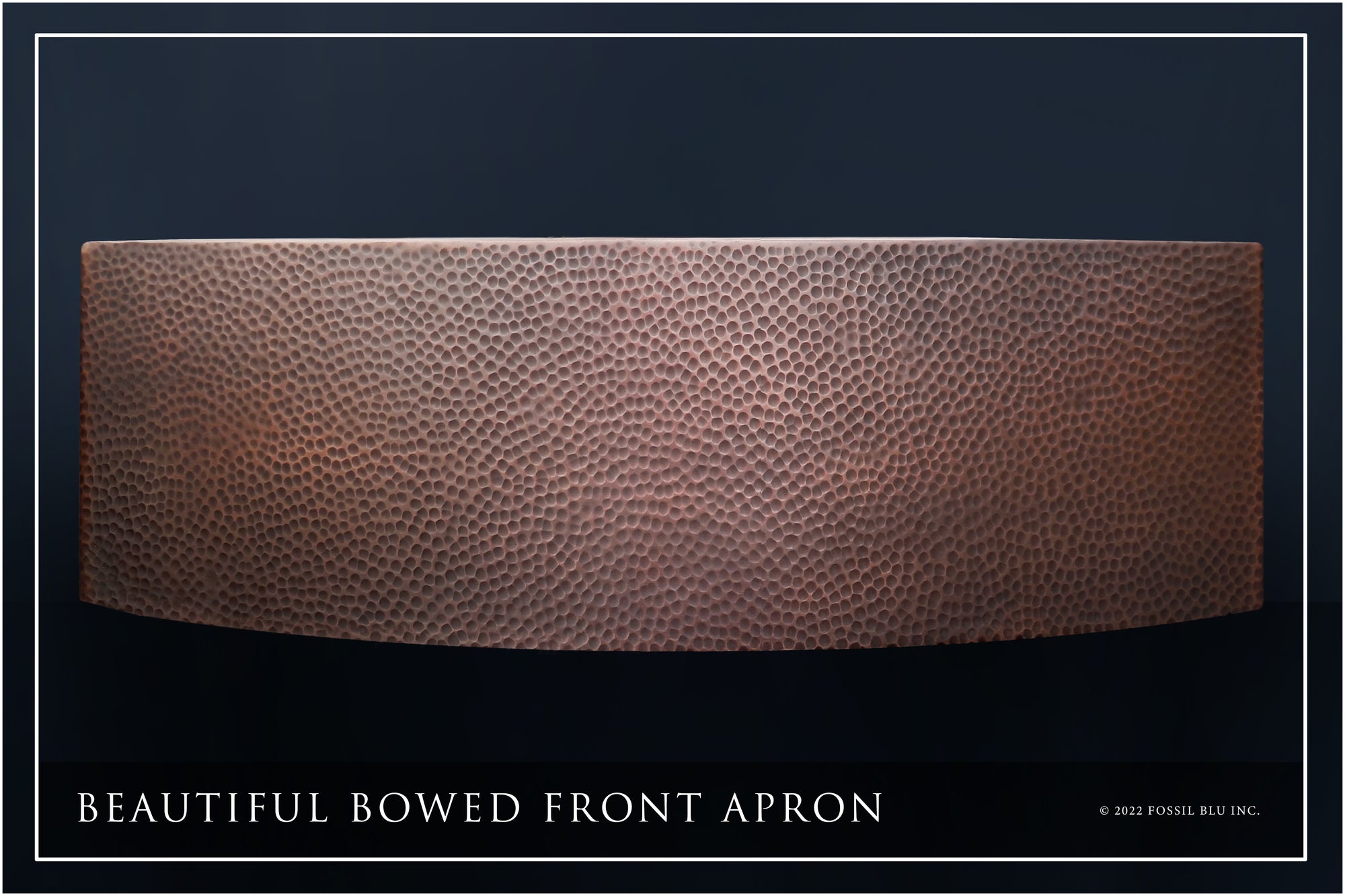 FSW1101 LUXURY 33-INCH HEAVY 12-GAUGE DARK PATINA COPPER FARMHOUSE SINK, INCLUDES ACCS, CURVED FRONT