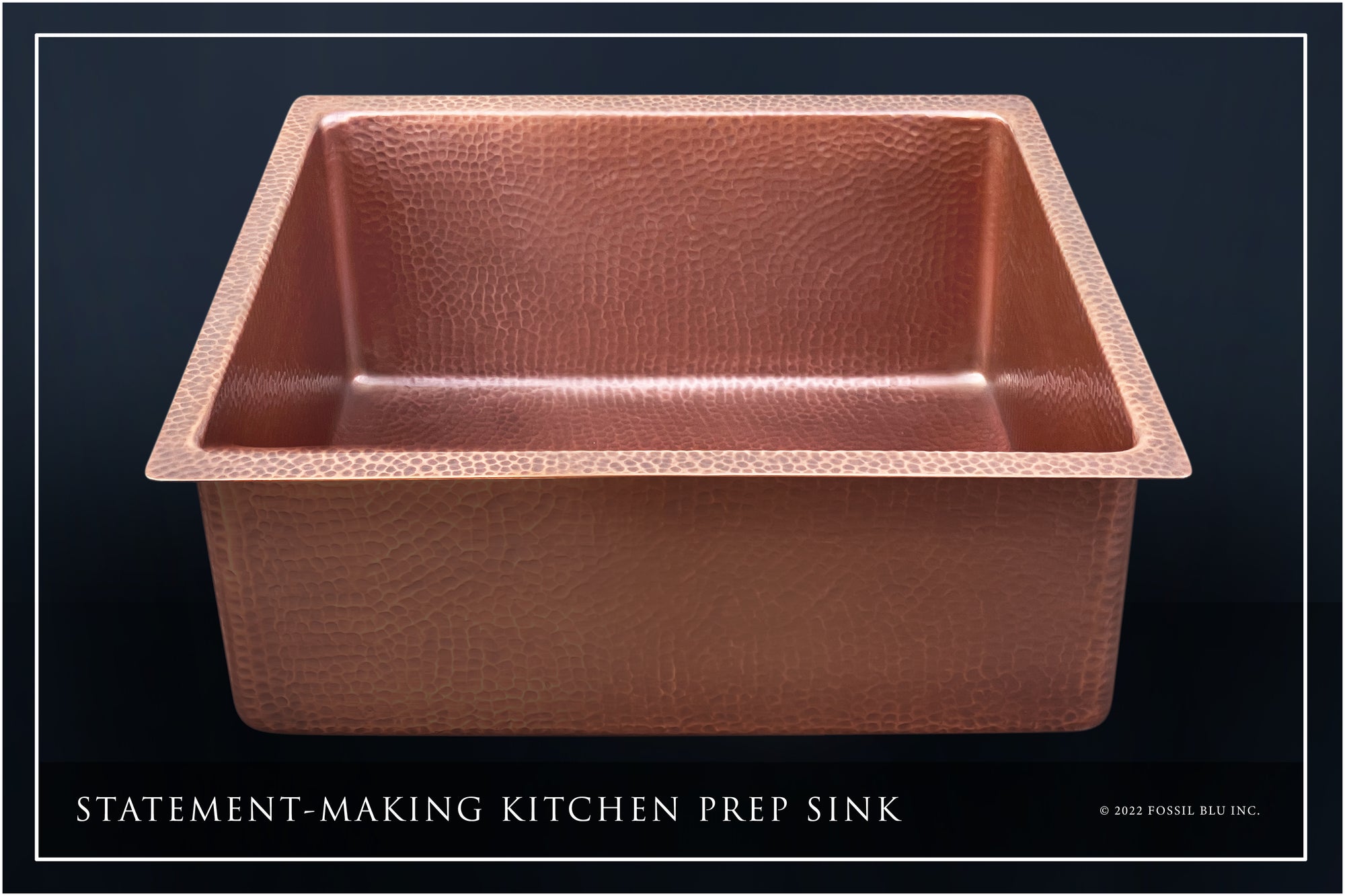 FSW1113 LUXURY 18-INCH HEAVY 12-GAUGE MEDIUM PATINA COPPER UNDERMOUNT / DROP-IN BAR SINK OR PREP SINK, INCLUDES ACCS