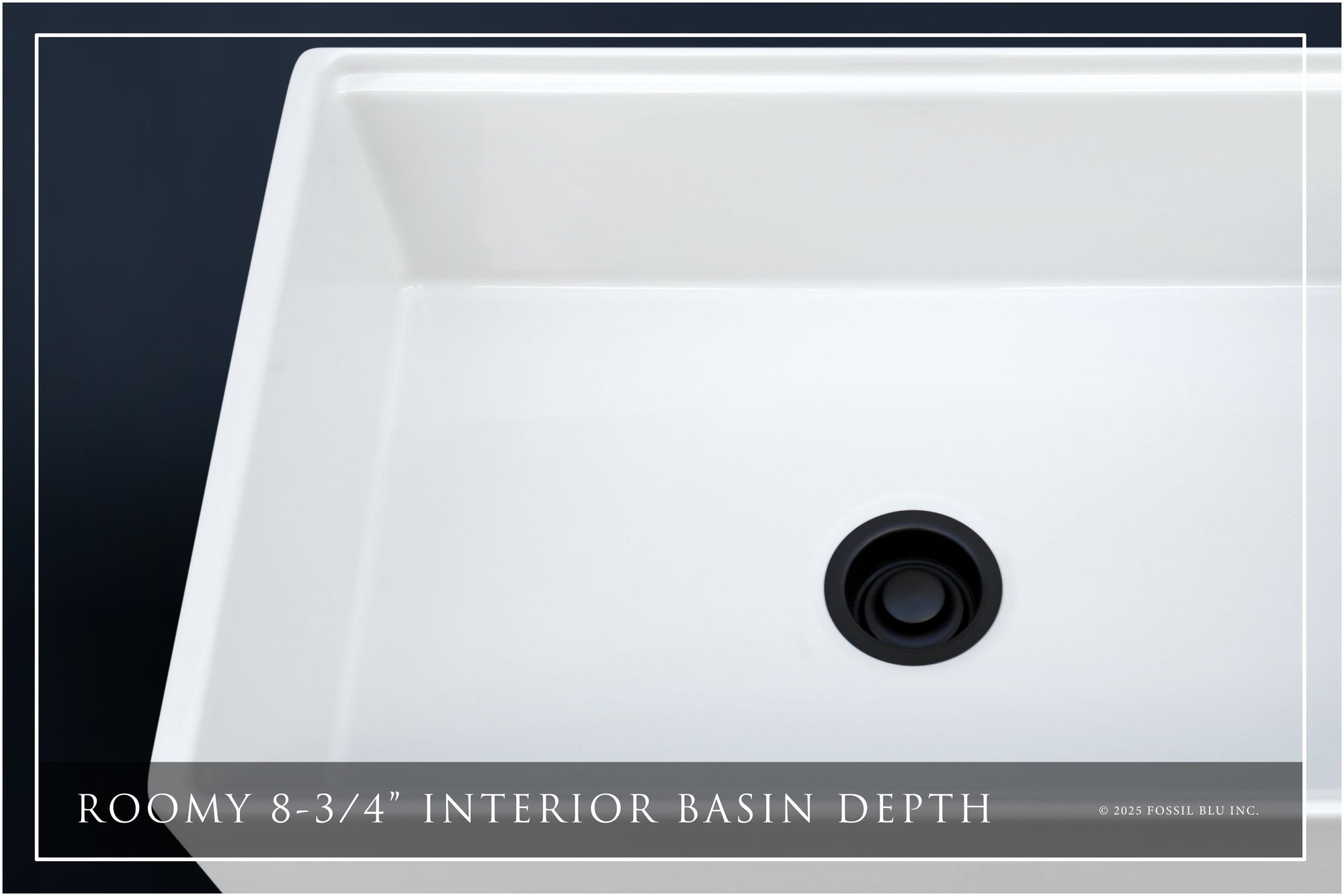 FSW1301MB LUXURY 30-INCH SOLID FIRECLAY WORKSTATION APRON-FRONT SINK IN WHITE, INCLUDES TOP AND MATTE BLACK BOTTOM ACCESSORIES, FLAT FRONT