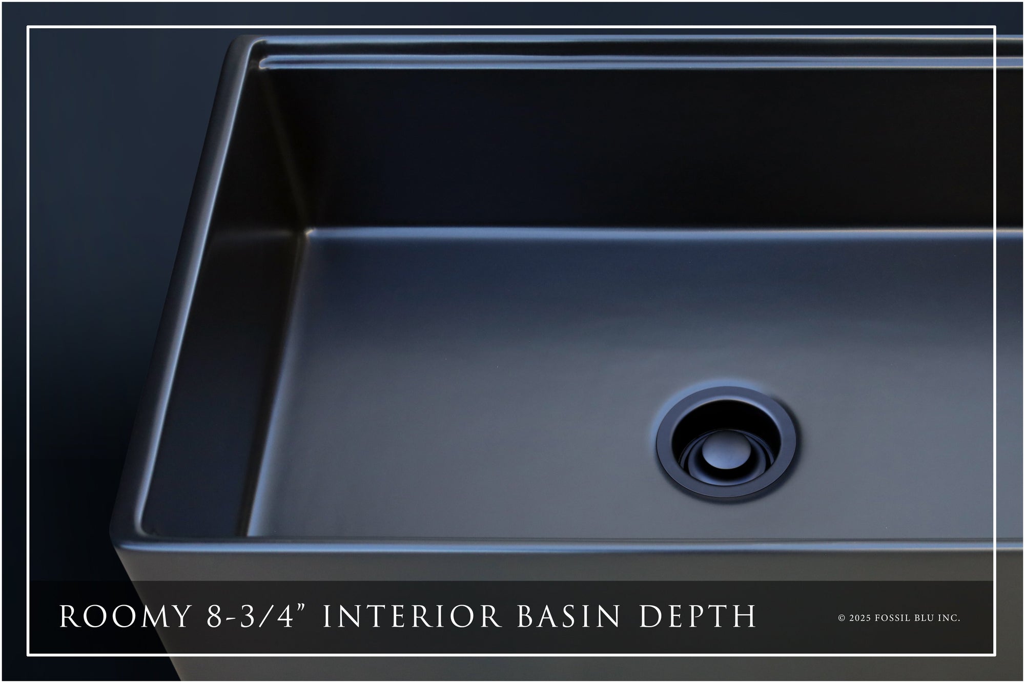 FSW1321MB LUXURY 30-INCH SOLID FIRECLAY WORKSTATION APRON-FRONT SINK IN BLACK, INCLUDES TOP AND MATTE BLACK BOTTOM ACCESSORIES, FLAT FRONT