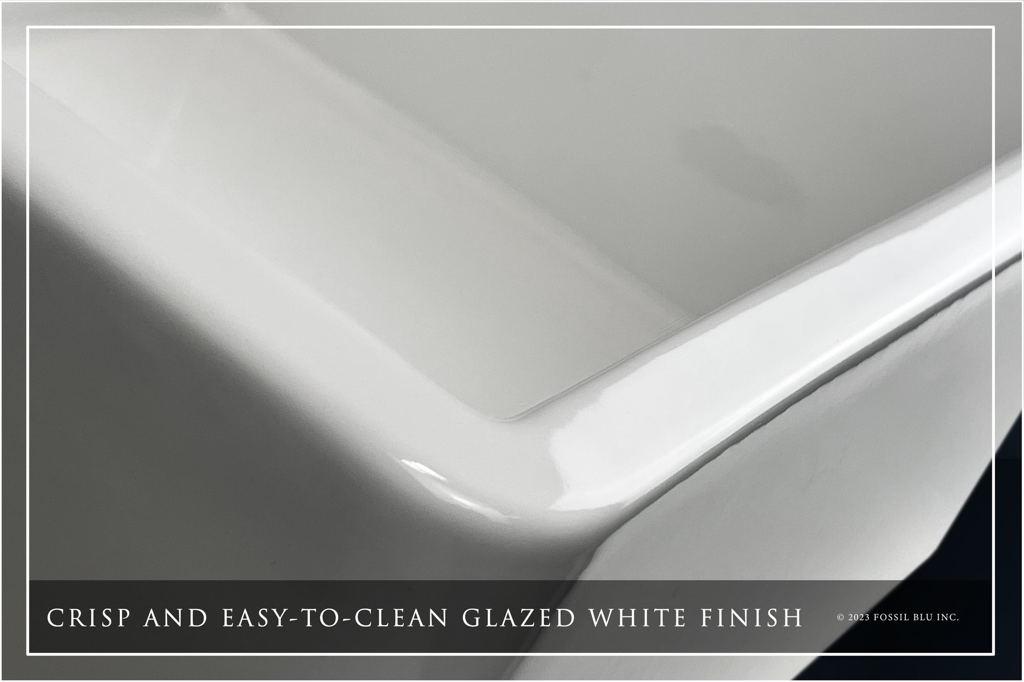 FSW8000 LUXURY 18 x 16 INCH REVERSIBLE SOLID FIRECLAY BATHROOM FARMHOUSE SINK IN WHITE, FLAT FRONT