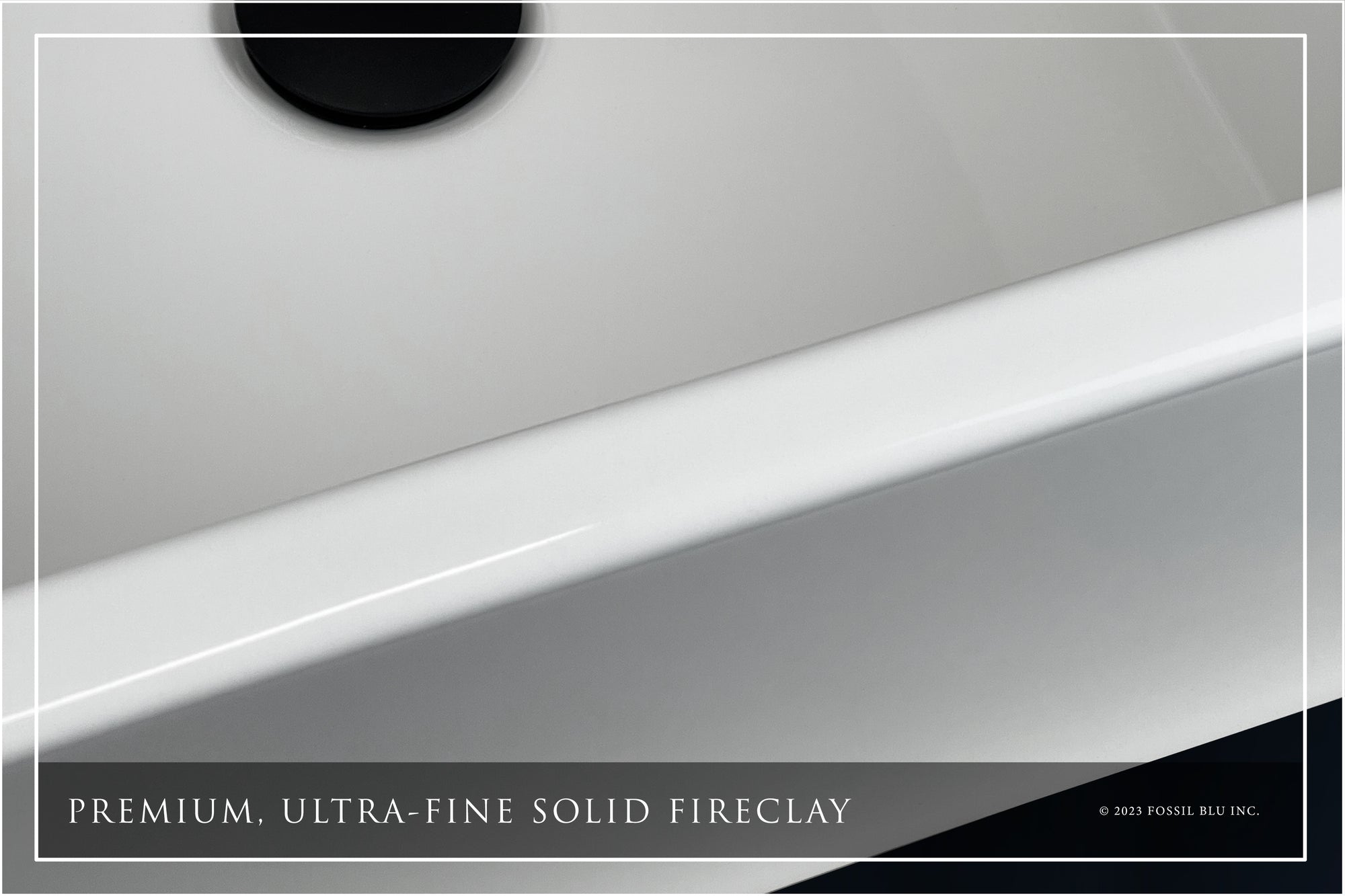 FSW8000 LUXURY 18 x 16 INCH REVERSIBLE SOLID FIRECLAY BATHROOM FARMHOUSE SINK IN WHITE, FLAT FRONT