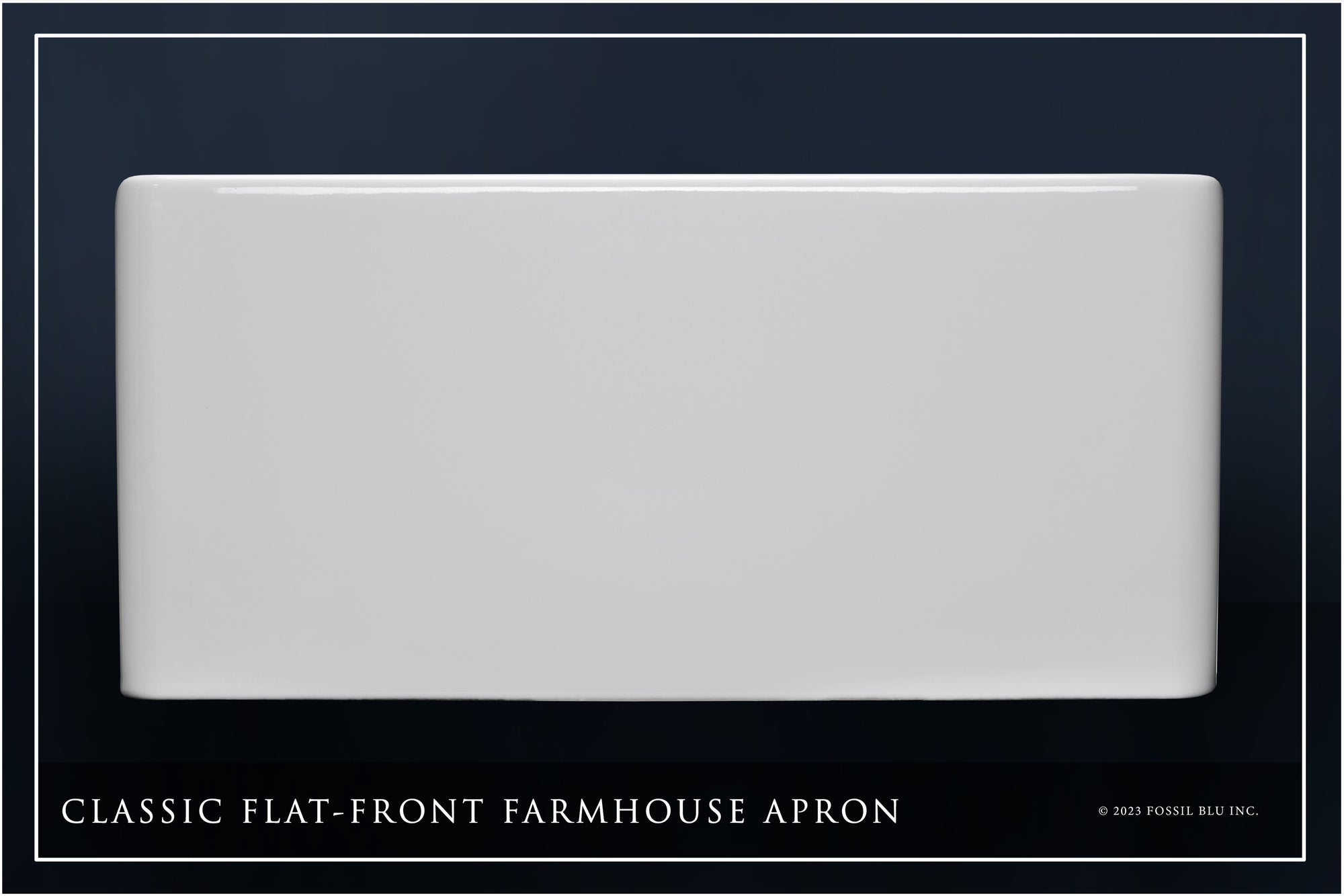 FSW8000 LUXURY 18 x 16 INCH REVERSIBLE SOLID FIRECLAY BATHROOM FARMHOUSE SINK IN WHITE, FLAT FRONT