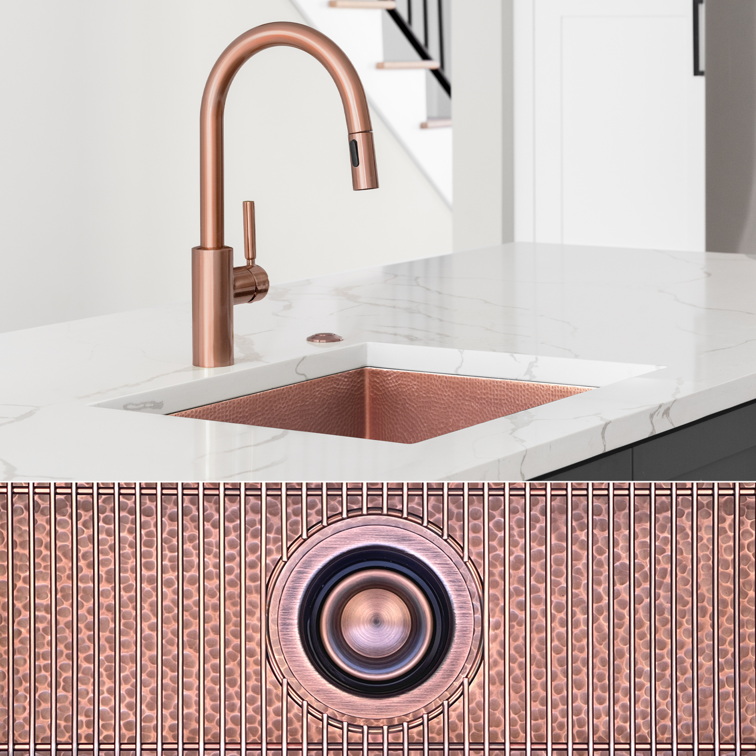 Pure Copper Kitchen Sinks Tagged "undermount" - Fossil Blu