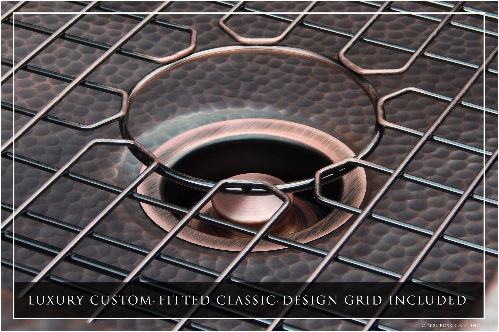 FSW1106 LUXURY 30-INCH HEAVY 12-GAUGE DARK PATINA COPPER FARMHOUSE SINK, INCLUDES ACCS, FLAT FRONT