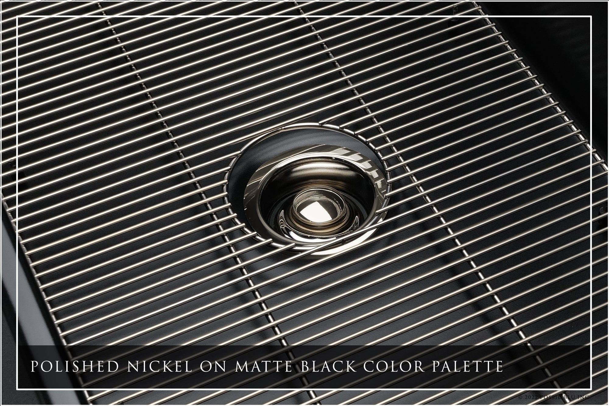 FSW1322PN LUXURY 33-INCH SOLID FIRECLAY WORKSTATION APRON-FRONT SINK IN BLACK, INCLUDES TOP AND POLISHED NICKEL BOTTOM ACCESSORIES, FLAT FRONT