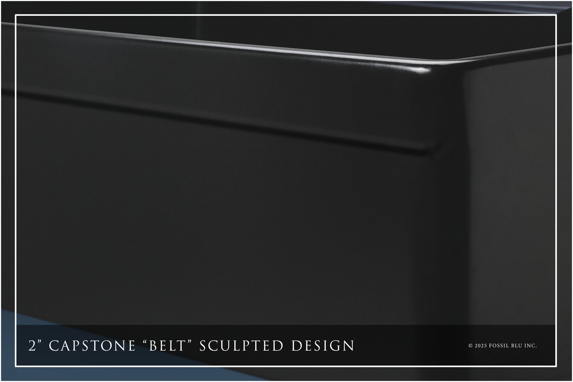 FSW13212BB LUXURY 33-INCH SOLID FIRECLAY WORKSTATION APRON-FRONT SINK IN BLACK, INCLUDES TOP AND MATTE GOLD BOTTOM ACCESSORIES, BELTED FRONT