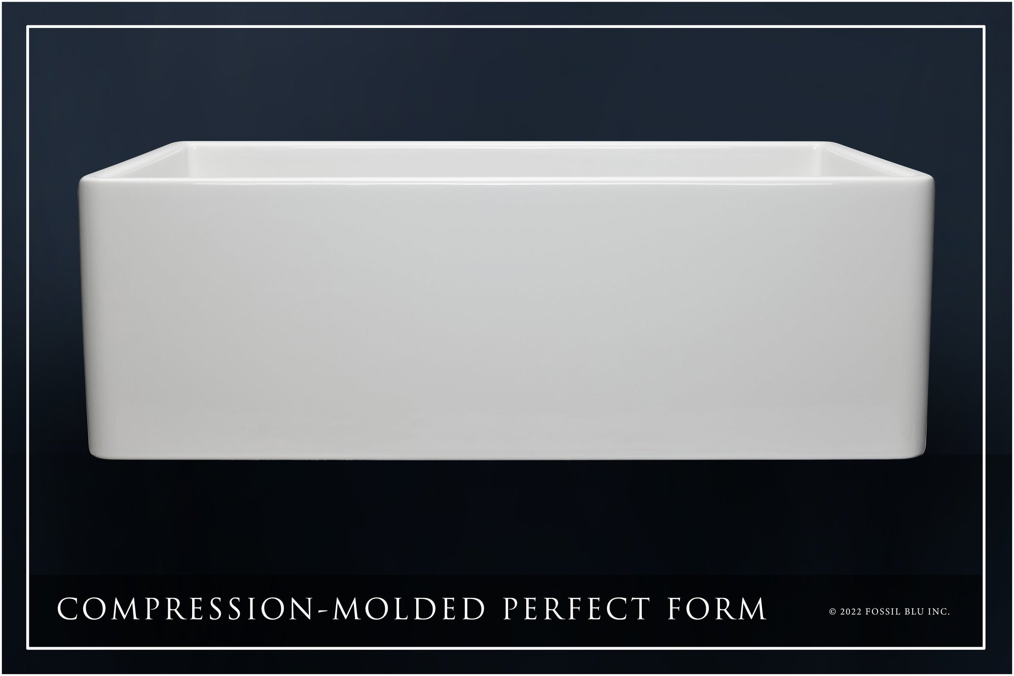 FSW1001MB LUXURY 30-INCH SOLID FIRECLAY FARMHOUSE SINK IN WHITE, MATTE BLACK ACCS, FLAT FRONT