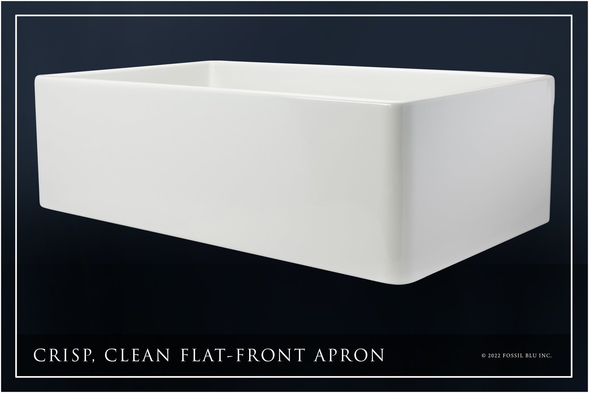 FSW1002MB LUXURY 33-INCH SOLID FIRECLAY FARMHOUSE SINK IN WHITE, MATTE BLACK ACCS, FLAT FRONT