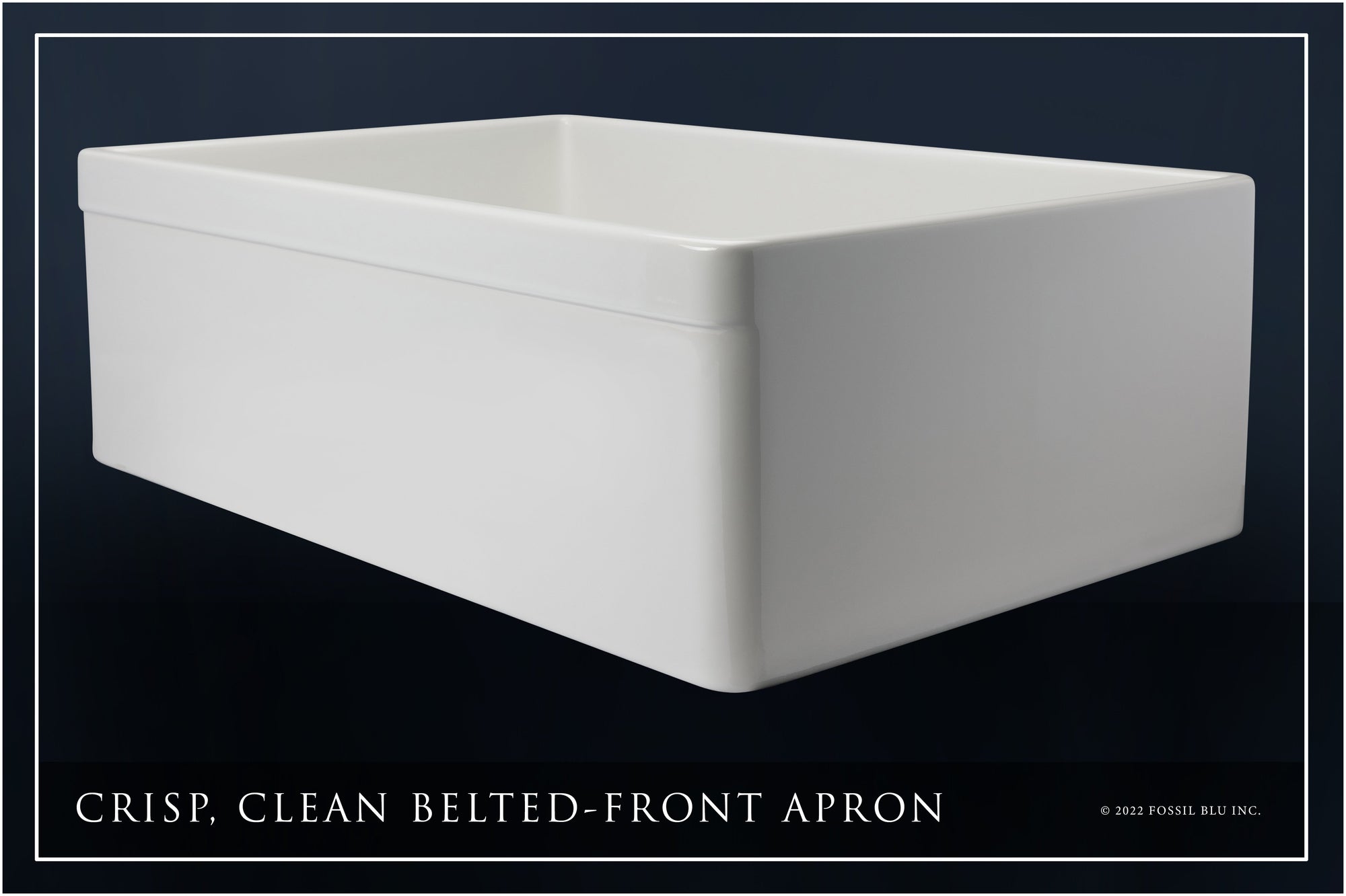 FSW1004MB LUXURY 30-INCH SOLID FIRECLAY FARMHOUSE SINK IN WHITE, MATTE BLACK ACCS, BELTED FRONT