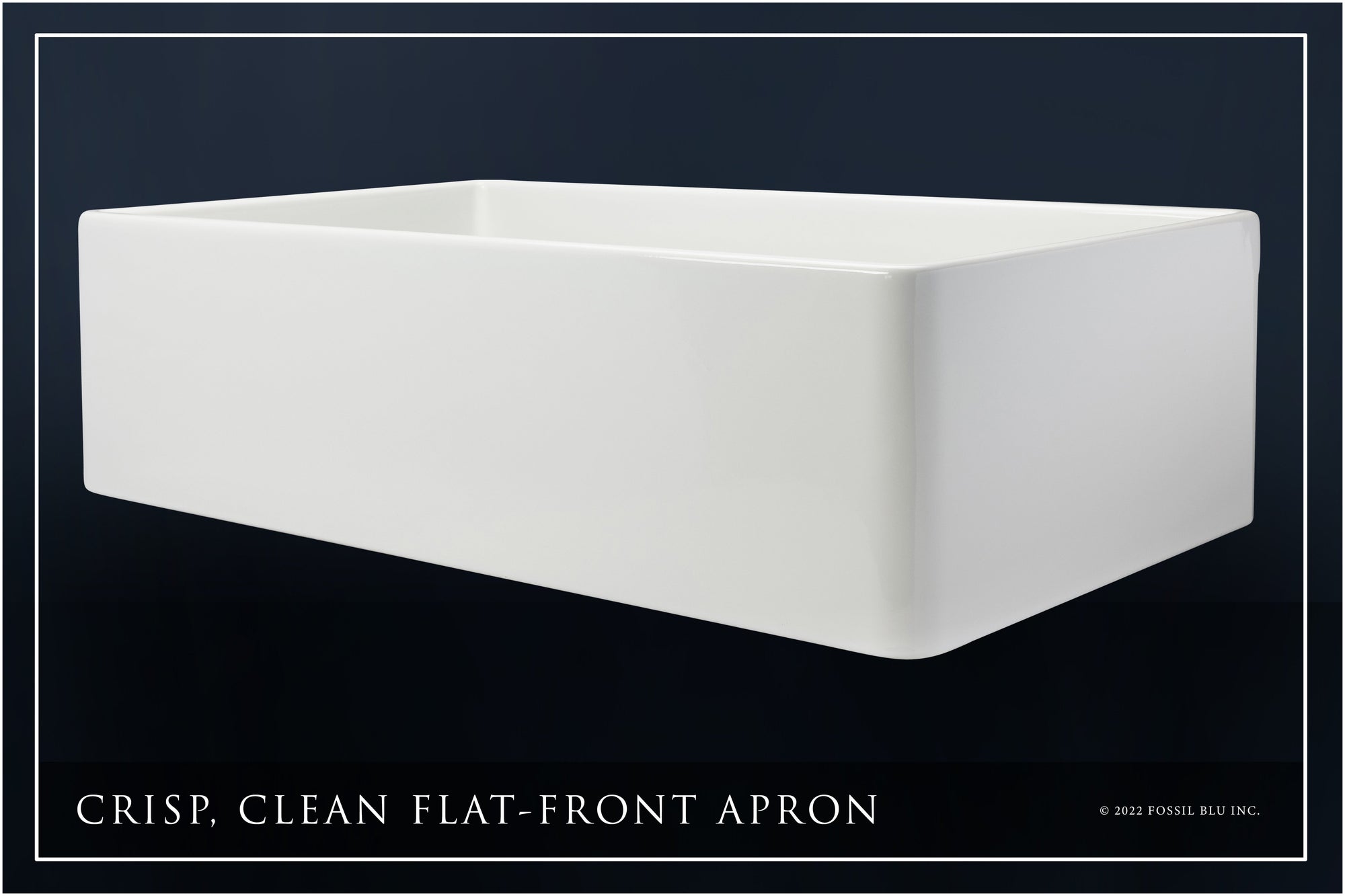FSW1008BB LUXURY 36-INCH SOLID FIRECLAY FARMHOUSE SINK IN WHITE, MATTE GOLD ACCS, FLAT FRONT