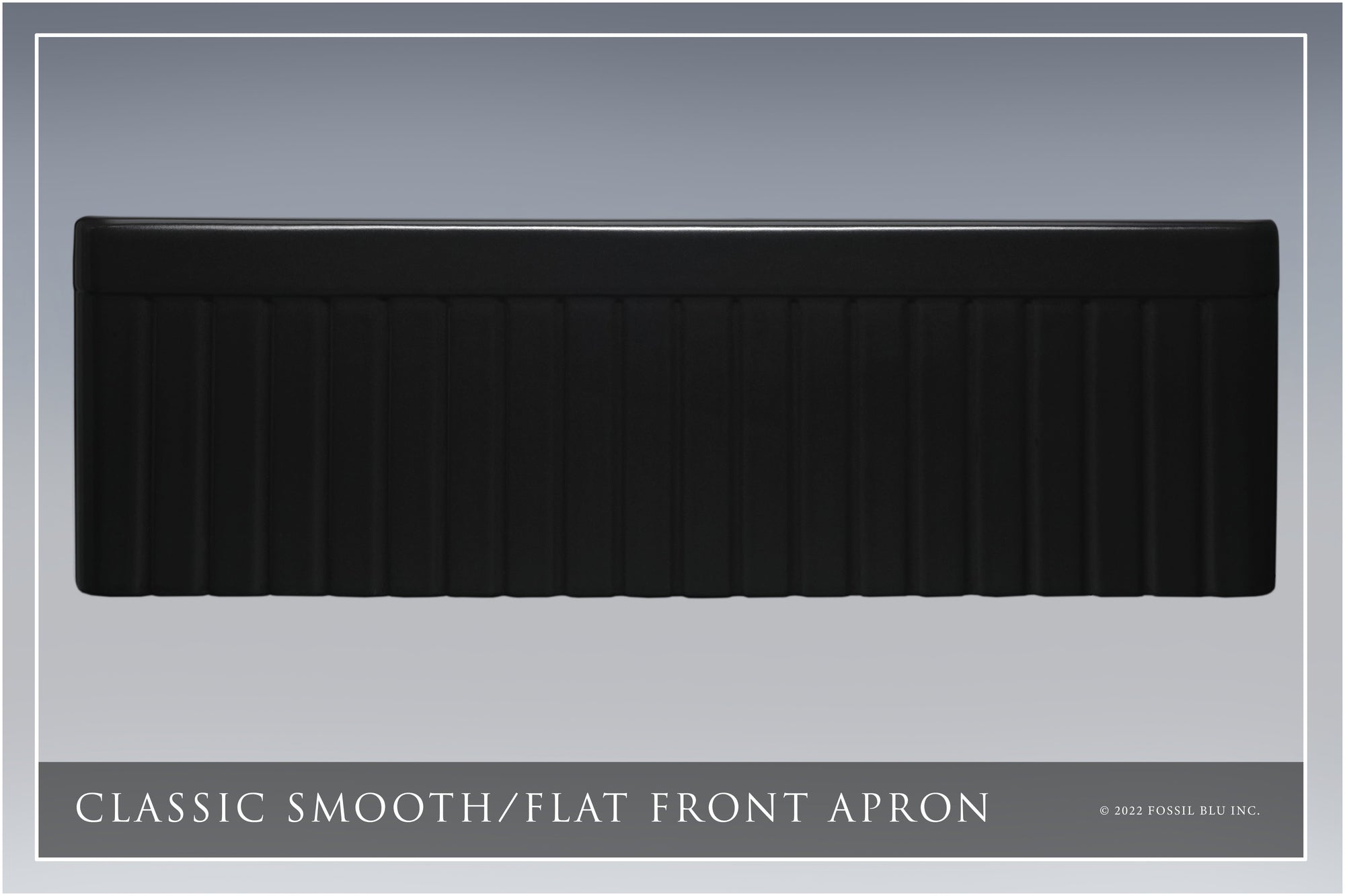 FSW1027 LUXURY 33-INCH SOLID FIRECLAY FARMHOUSE SINK, MATTE BLACK, ST. STEEL ACCS, FLUTED FRONT