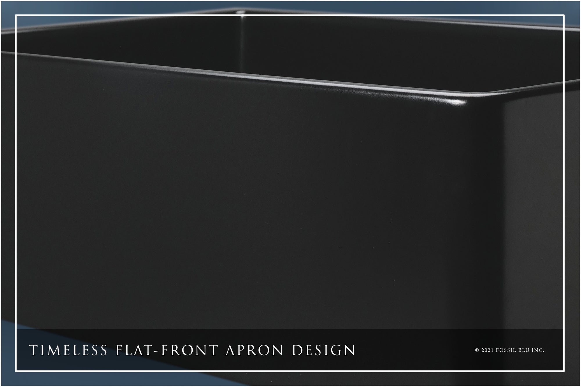 FSW1022PN LUXURY 33-INCH SOLID FIRECLAY FARMHOUSE SINK, MATTE BLACK, POL. NICKEL ACCS, FLAT FRONT