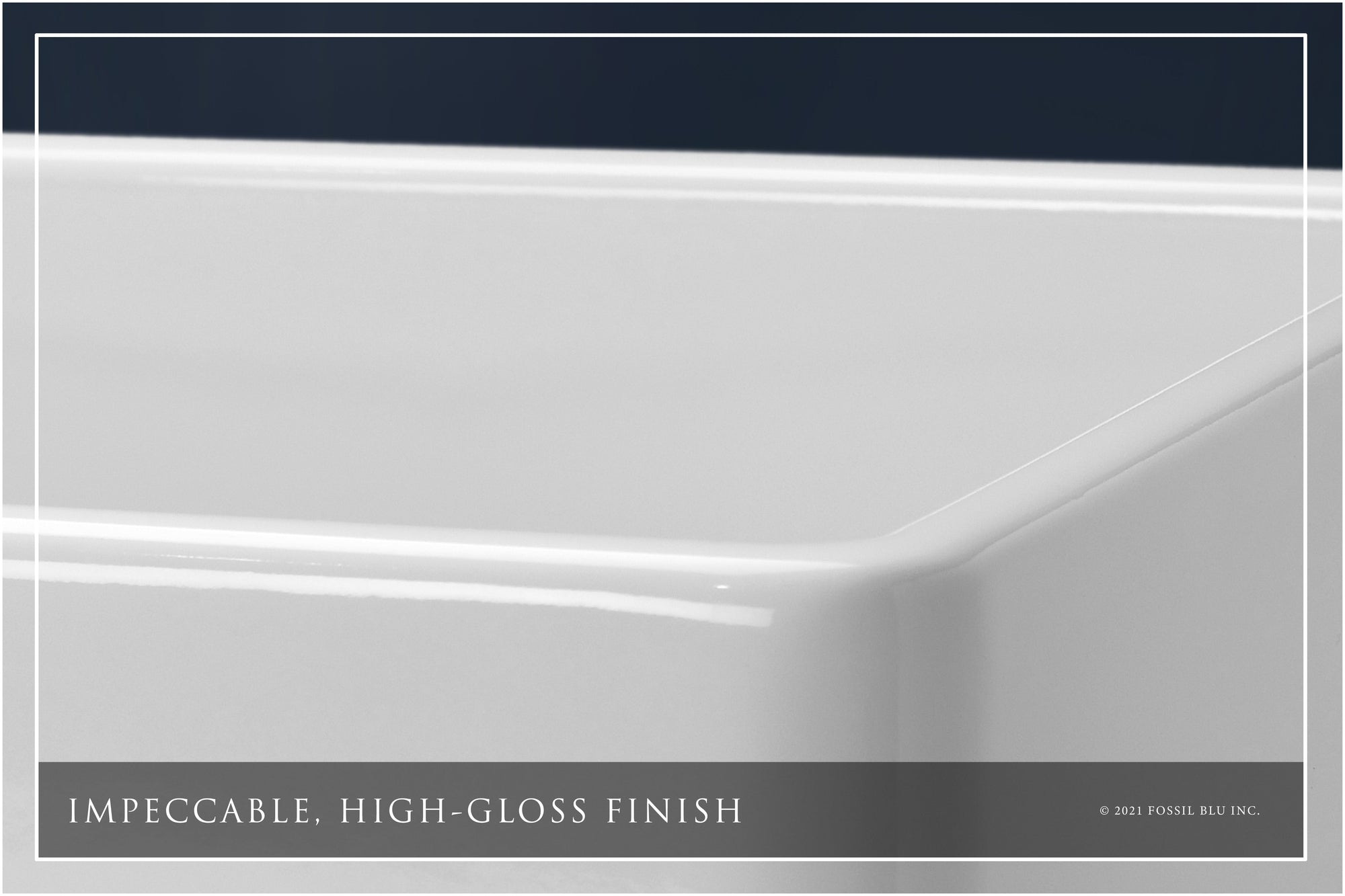 FSW1002BB LUXURY 33-INCH SOLID FIRECLAY FARMHOUSE SINK IN WHITE, MATTE GOLD ACCS, FLAT FRONT