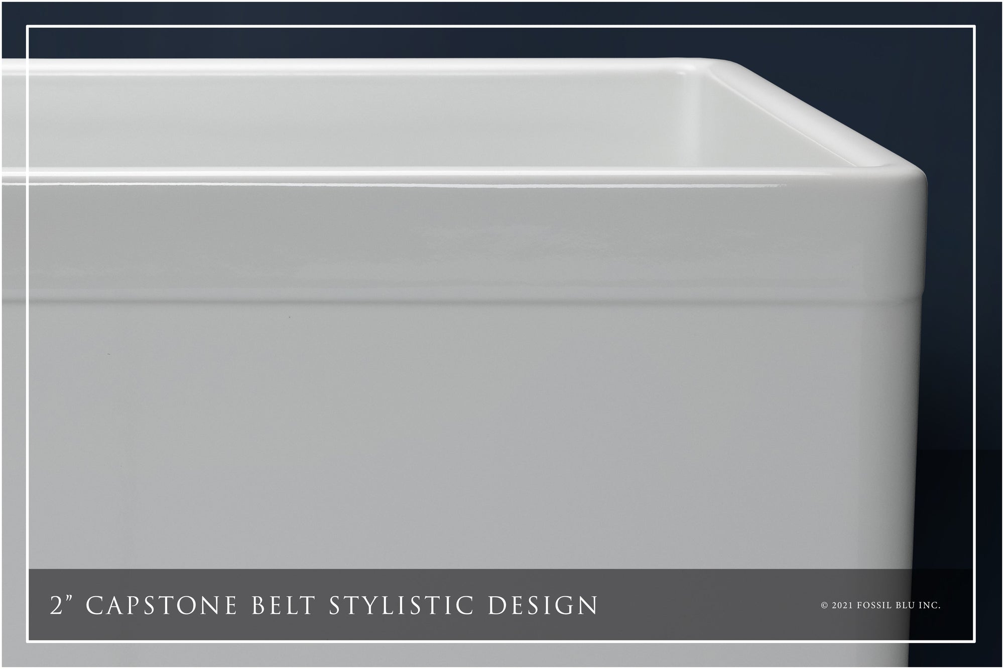 FSW1010PN LUXURY 26-INCH SOLID FIRECLAY FARMHOUSE SINK IN WHITE, POLISHED NICKEL ACCS, BELTED FRONT